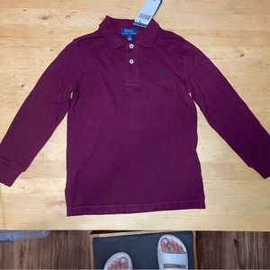 Polo Ralph Lauren Boy’s Long Sleeve Polo Maroon Sz 5